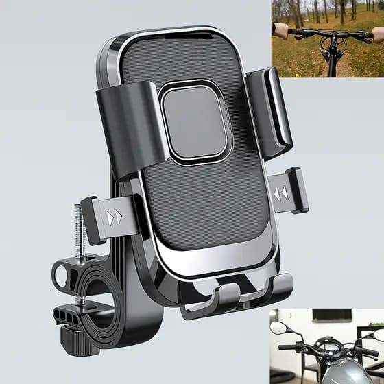 Suporte de Celular para Moto e Bicicleta Com Travamento e Automático À Prova De Choque E Anti-Vibração Moto