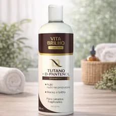 Shampoo Profissional Vita Brilho Tutano + D-Pantenol 1 Litro com Tampa  Nutrição e Brilho para Cabelos Danificados