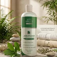 Vita Brilho Shampoo Profissional Jaborandi + Extratos Botânicos 1L com Tampa Combate a Caspa e Hidrata os Cabelos