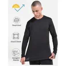 Camiseta Proteção Uv Camisa Manga Longa Térmica Camisa Masculina Camiseta Academia Segunda Pele