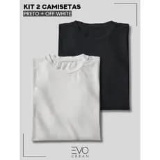Kit 2 Camisetas Básicas 100% Algodão Camisetas Masculinas P ao GG Alta Qualidade Camiseta Premium