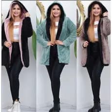 Casaco Sobretudo Teddy Pelinho Dupla Face Feminino Inverno frio jaqueta