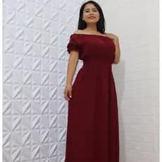 Vestido Longo Elegante Feminino Vestidos Longos Elástico Moda Evangélica Ciganinha