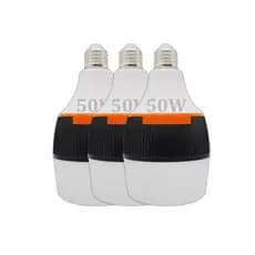 Kit C/3 Lâmpada De Emergência Led Recarregável Inteligente Bivolt