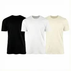 KIT 3 Camiseta Masculina Básica Slim Fit Camisa Lisa Blusa Algodão Academia Trabalho Casual Gola