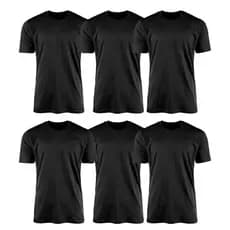 KIT 6 Camisetas Lisa 100% Algodão 30.1 Básica Masculina Feminina Branco Preto Off-White Oversized