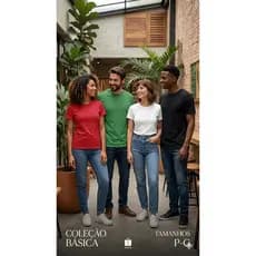 Kit 4 Camisetas Lisa Algodão Confortavel Basica Trabalho Faculdade Passeio Manga Curta Acabamento
