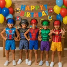 Fantasia Infantil Super Herói Homem de Ferro Aranha Batman Capitão América Hulk Marvel DC Roupa Festa Carnaval Halloween