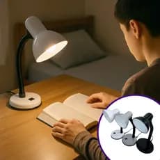 Luminária de Mesa Bivolt Abajur Base Flexível Dobrável Articulável para Leitura De Livros Cabeceira Estudo