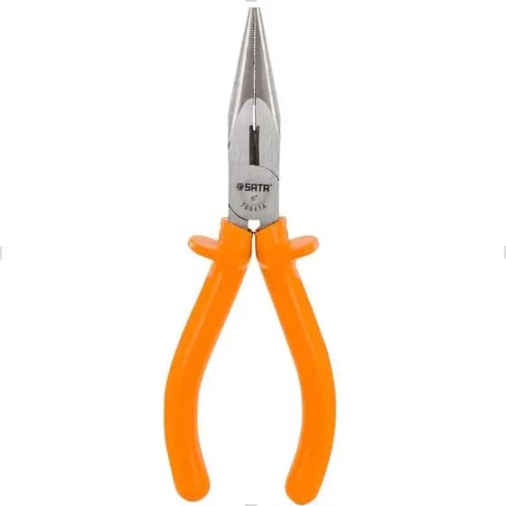 Alicate Bico Profissional Isolado 6" Meia Cana Curto - Sata