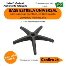Base Estrela Universal Encaixe de Fácil Instalação Resistente Nylon Cadeiras de Escritório e Salão