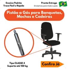 Pistão Amortecedor a Gás para Cadeiras Mochos Banquetas Poltronas Cadeiras de Escritório Diretor