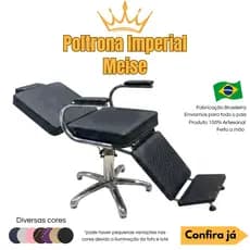 Poltrona Meise Imperial Reclinável Hidráulica Barbearia Salão Cabeleireiro Robusta e Resistente Nova