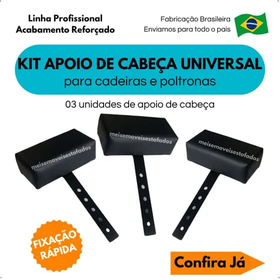 3 três Unidades Encosto Apoio de Cabeça para Cadeiras de Salão e Escritório Gamer Diretor Home Office