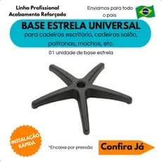 Base Estrela Nylon Universal Cadeira Diretor Escritório Salão Poltrona Mochos Fácil Instalar