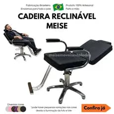 cadeira reclinável hidráulica salão barbearia cabelereiro beleza designer sombrancelha profissional