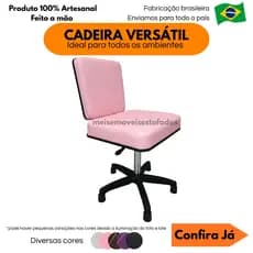 Cadeira versátil para escritório sala de jantar e estar home office quarto área de estudos