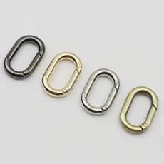 2 Pçs/Set Fecho De Metal Anel Oval Chaveiro Bolsa Cinto Cinta Fivela Acessórios De Corrente