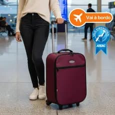 Mala de viagem 10kg de bordo forrada medida ANAC Grotaferrata