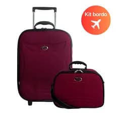 Kit bordo conjunto mala de viagem 10kg e frasqueira bolsa Grotaferrata