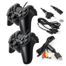 Kit Ps2 2 Controles + Cabo Força + Cabo Av Playstation 2 Brinde