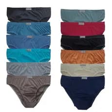 Cueca Masculina Adulto 100% Algodão Kit 12x Cores Modernas Tecido Super Macio Confortável e Respirável