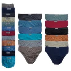 Kit 12 Cuecas Slip 100% Algodão Masculina Cores Modernas Super Qualidade Confortável Respirável