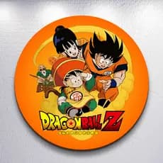 Capa Painel Redondo Festa Anime Ball Menino Dragão Estampa Infantil Mini e Grande Decoração Cores