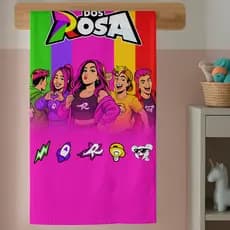Banho Infantil Toalha Algodão com Estampa Menina Rosas Criadora Digital Qualidade Confortável Macia