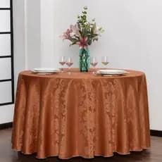Jogo com 5 Toalhas de Mesa Redonda Jacar 2,00m Jacquard Elegante Festa Cozinha Buffet Restaurante