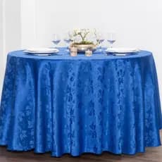 Jogo de Mesa com 10 Toalhas Jacar Redonda 2,60m Jacquard Elegante Festa Cozinha Buffet Restaurante