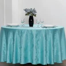 Kit com 15 Toalhas de Mesa Redonda Jacar 2,50m Jacquard Elegante Festa Cozinha Buffet Restaurante