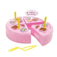 Kits de comidinha Bolo infantil menina simulação Hora do lanche Parabéns de velkr de cortar com faca