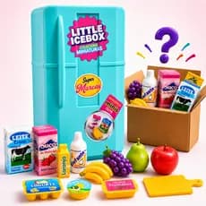 Geladeira Infantil De Brinquedo Com Mini Comidas Frutas Bebidas E Itens Surpresa Divertidos