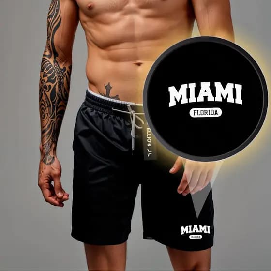 Bermuda  Mauricinho Antiodor Esportiva  MODELO 2024 MIAMI HEAT 03 -  Academia,corrida , treino, crossfit, esportivo
