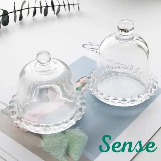 Porta Sobremesa de Vidro Para Festa Decoração Para Mesa /Mini Cúpula De Vidro 9,5/10CM