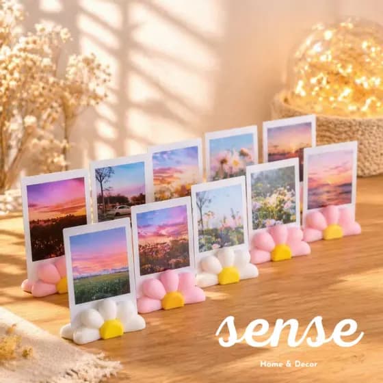Kit 10/20 Suporte de Foto Flor Fofo Mini Porta Fotos Decorativo Presente Criativo