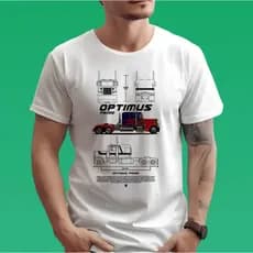Camisa Camiseta Estampado Optimus Prime Transformers Tecido Algodão