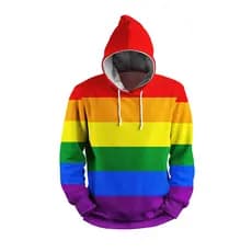 Moletom Unissex Orgulho LGBT Full 3D Print Blusa De Frio Com Capuz e Bolso Trendy