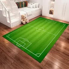 Tapete Antiderrapante Grande Para Quarto Decoração Divertida Para Menino Quarto Campo de Jogos Verde