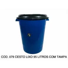 Cesto Organizador/Lixeira com Tampa 95 Litros