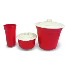 Kit Lixeira De Pia Cozinha Lixeiro 2 Litros e Porta Detergente e Suporte Para Esponja 500ml Promoção