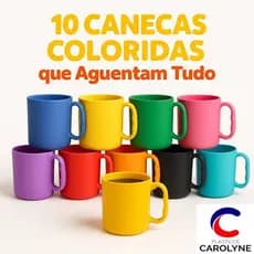 KIT 10 CANECAS COLORIDAS--