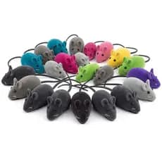 Brinquedo para Gatos 08 Ratinhos Coloridos ou Cinza Divertidos