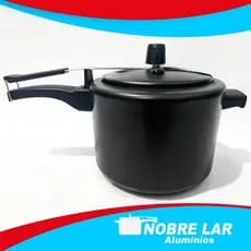 Panela De Pressão Média 4,5 Litros Alumínio Resistente Promoção Selo Inmetro Preta Cozinhar Comidas