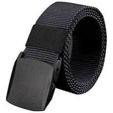Moda Cinto Largo Masculino Nylon Fivela de Plástico