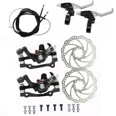 Kit Freio A Disco Mecânico Absolute ou Paco Bicicleta Completo Pinça + Disco + Manete de Alumínio e cabos de Freio
