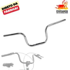 Guidão Tipo Moto Cg Titan aço Reforçado preto para bike bicicleta para mesa 21.1mm