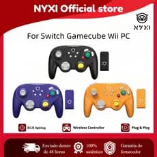 NYXI Warrior Controlador De Jogos Bluetooth Purple Wireless Gamepad Para Nintendo Switch Gamecube PC