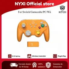[BEST SELLER] NYXI Guerreiro Controlador De Jogos Bluetooth Orange Wireless Gamepad Para Nintendo Switch Gamecube PC